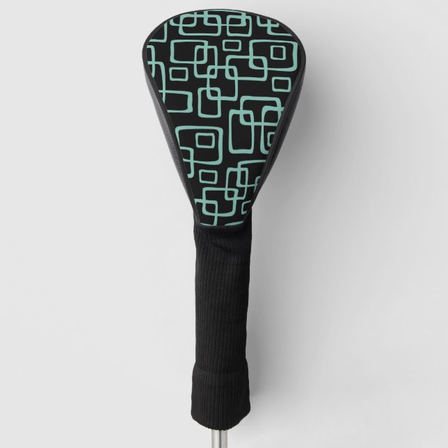 Retro Mid Century Modern Abstract Pattern Golf Head Cover (Front)