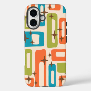 Retro Mid Century Modern Abstract Pattern iPhone 16 Case