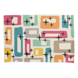 Retro Mid Century Modern Abstract Pattern Pillowcase