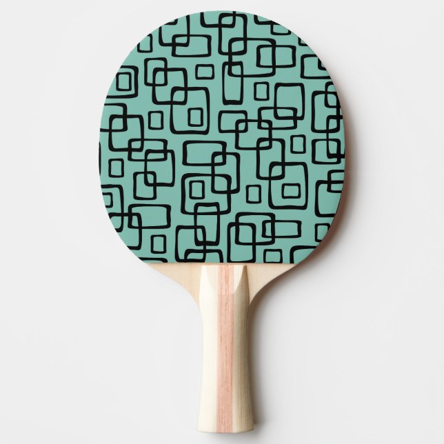Retro Mid Century Modern Abstract Pattern Ping Pong Paddle (Front)