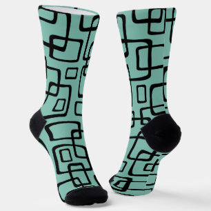 Retro Mid Century Modern Abstract Pattern Socks