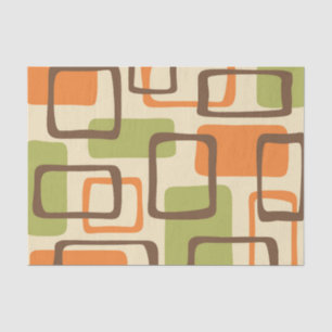 Retro Mid Century Modern Abstract Pattern Tissue Paper