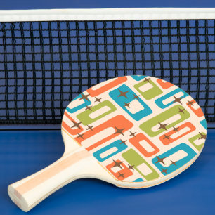 Retro Mid Century Modern Abstract Ping Pong Paddle