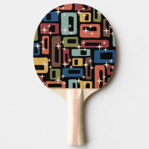 Retro Mid Century Modern Abstract Ping Pong Paddle