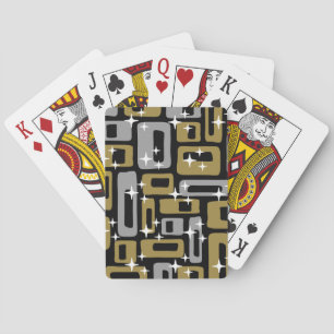 Retro Mid Century Modern Abstract Playing Cards