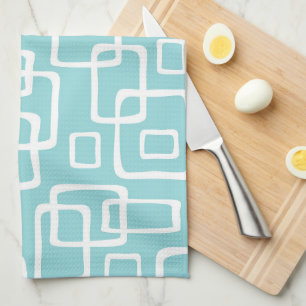 Retro Mid Century Modern Abstract Tea Towel