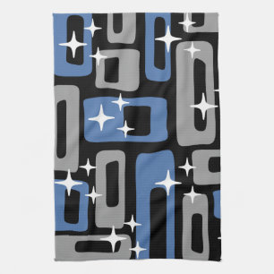 Retro Mid Century Modern Abstract Tea Towel
