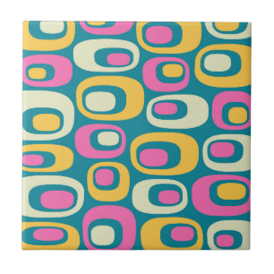 Retro Mid Century Modern Atomic Pattern Tile