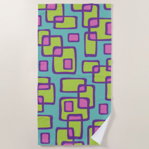 Retro Mid Century Modern Beach Towel