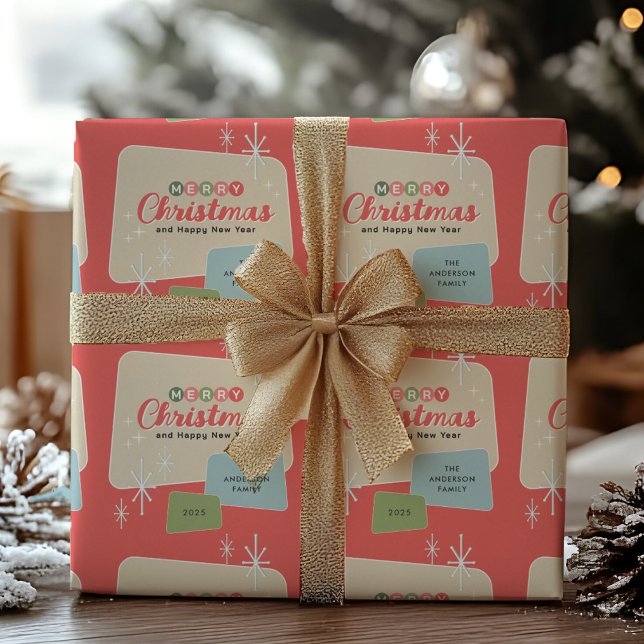 Retro Mid-century Modern Christmas Wrapping Paper (Creator Uploaded)
