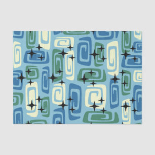 Retro Mid Century Modern Cosmic Abstract Pattern Tissue Paper