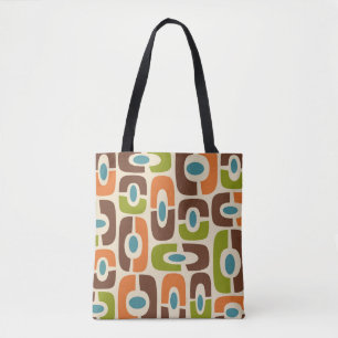 Retro Mid Century Modern Cosmic Abstract Pattern Tote Bag