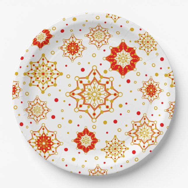 Retro Mid-Century Modern Design Paper Plate (Front)