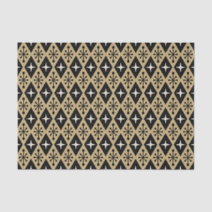 Retro Mid Century Modern Diamond Starburst Pattern Tissue Paper