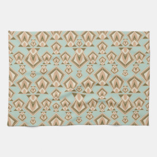 Retro Mid Century Modern Diamond Tea Towel