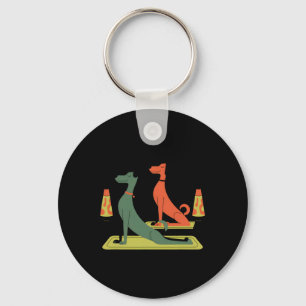 Retro Mid-century Modern Dogs 50s 60s Style Key Ring