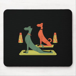 Retro Mid-century Modern Dogs 50s 60s Style  Mouse Pad