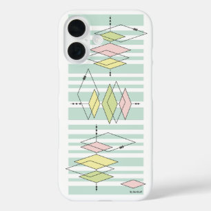 Retro Mid-Century Modern Geometric Abstract iPhone 16 Case