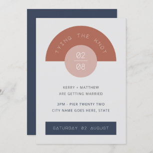 Retro Mid Century Modern Geometric Art 1950s 1960s Invitation