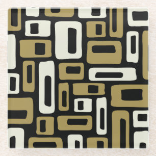 Retro Mid Century Modern Glass Coaster