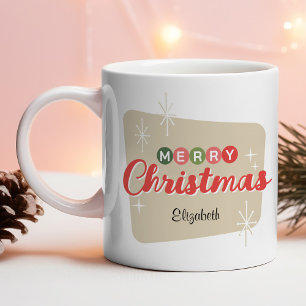 Retro Mid-Century Modern Merry Christmas Coffee Mug