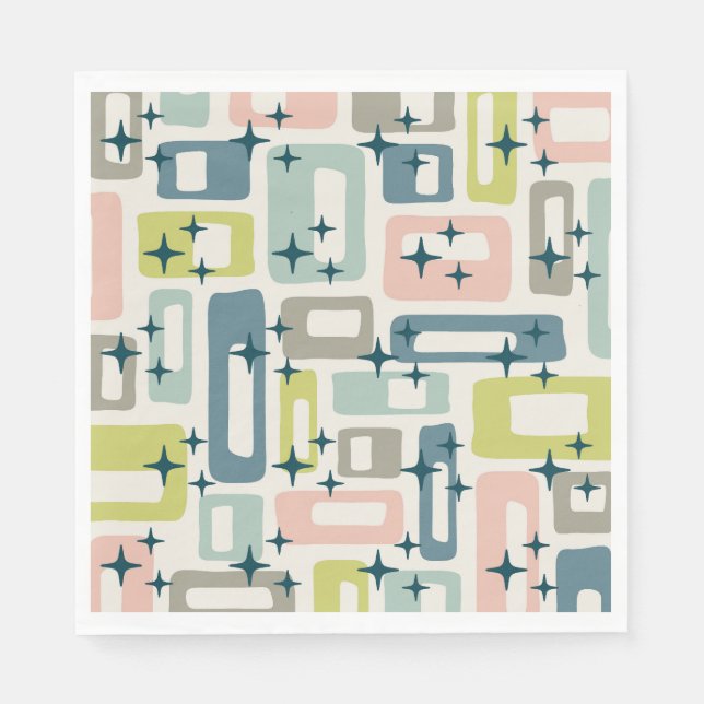Retro Mid Century Modern Napkin (Front)
