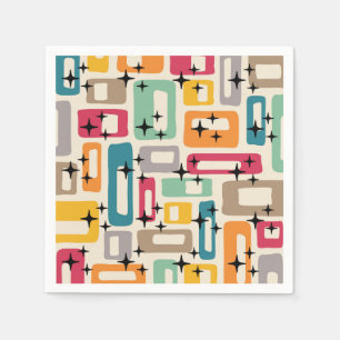 Retro Mid Century Modern Napkin