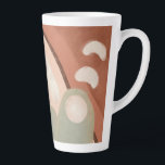 Retro Mid Century Modern Organic Shapes Abstract Latte Mug<br><div class="desc">Retro Mid Century Modern Organic Shapes Abstract Coffee Latte Mug.  In trendy,  rusty rainbow,  earthy flesh tones with muted burnt orange and dusty silver sage for a very zen,  tranquil style.  Art painted by internationally known and licensed artist and designer,  Audrey Jeanne Roberts,  copyright.</div>