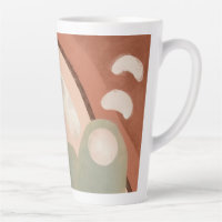 Retro Mid Century Modern Organic Shapes Abstract