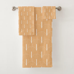 Retro Mid-Century Modern Pattern  Bath Towel Set