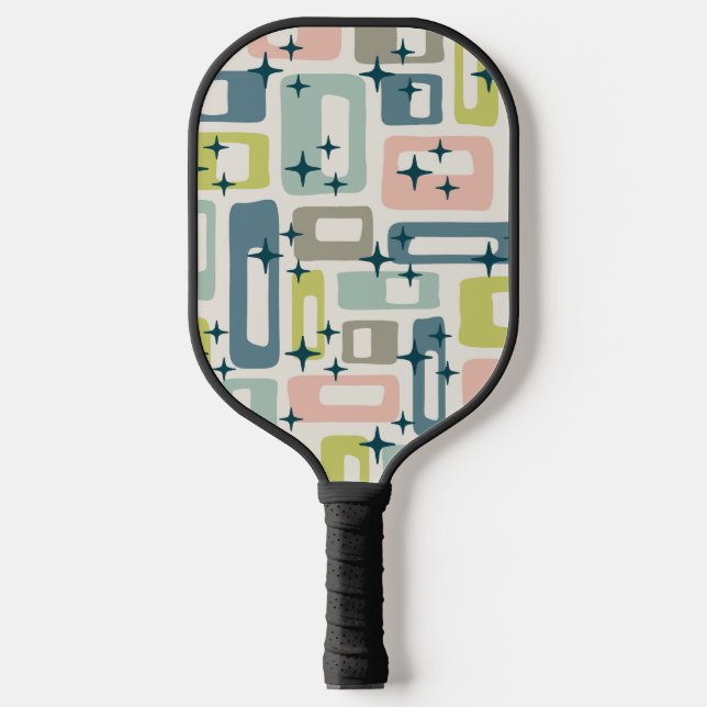 Retro Mid Century Modern Pickleball Paddle (Front)