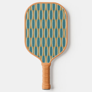 Retro Mid Century Modern Pin Stripes Pattern Pickleball Paddle
