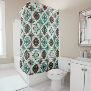 Retro Mid Century Modern Shower Curtain