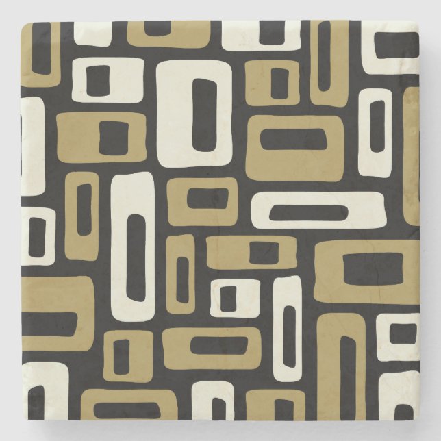 Retro Mid Century Modern Stone Coaster (Front)