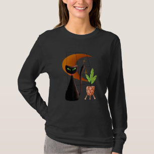 Retro Mid Century Modern Stylish Black Cat T-Shirt