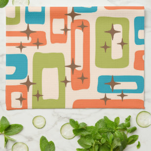 Retro Mid Century Modern Tea Towel