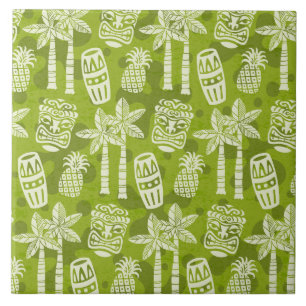 Retro Mid Century Modern Tiki Pattern Tile