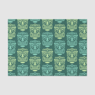 Retro Mid Century Modern Tiki Pattern Tissue Paper