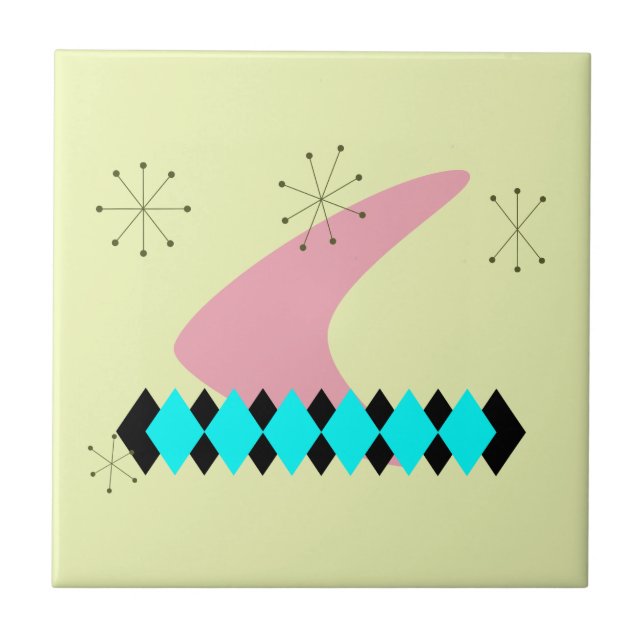 Retro Mid Century Modern Tile (Front)