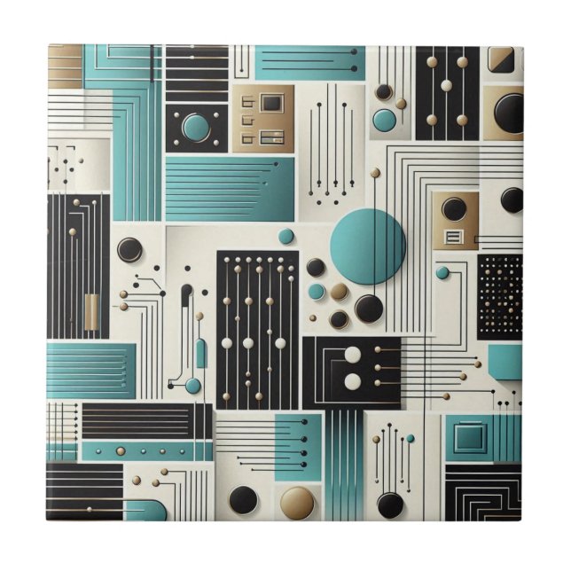 Retro Mid Century Modern  Tile (Front)