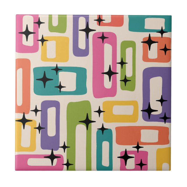 Retro Mid Century Modern Tile (Front)
