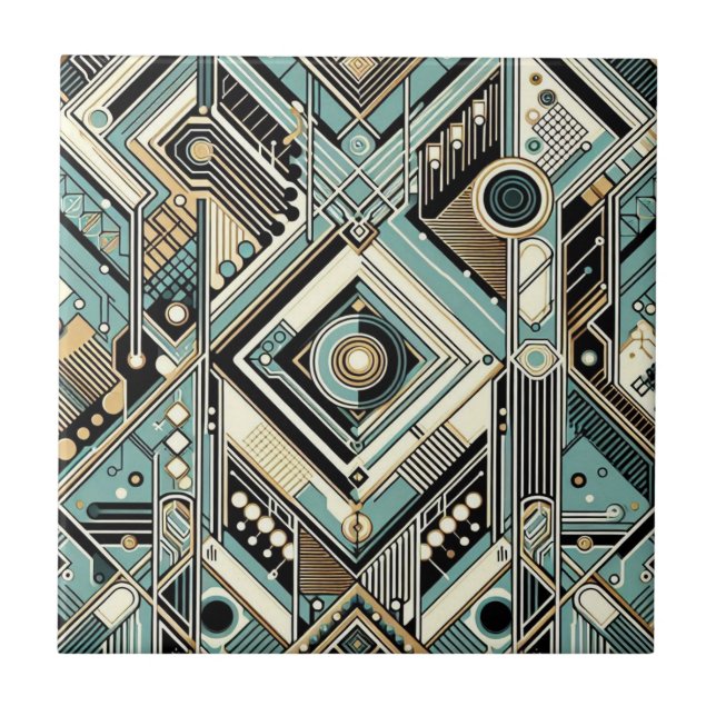 Retro Mid Century Modern  Tile (Front)