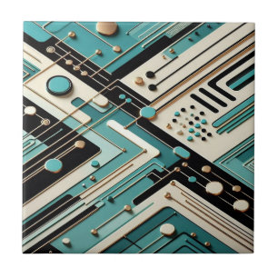 Retro Mid Century Modern  Tile