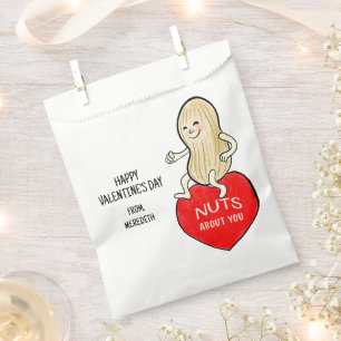 Retro Mid Century Style Nuts About You Valentine Favour Bags