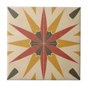 Retro Mid Century vintage Atomic Geometric Pattern Tile