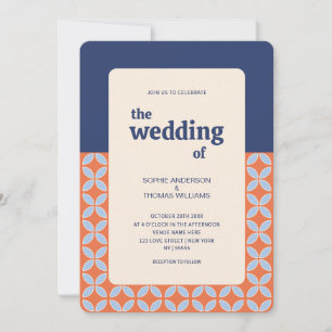 Retro Mid Century Wedding Invitation