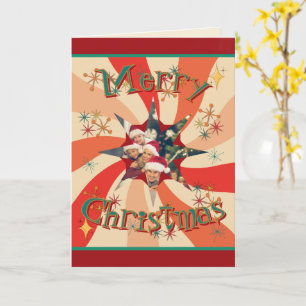 Retro Mid Century Your Family Photo and Message Card