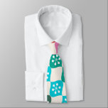 Retro Mid Mod Atomic Pattern Colourful Christmas Tie<br><div class="desc">This stylish and festive neck tie features a retro vintage style mid century modern atomic pattern in green,  red,  and pink. Great gift idea.</div>