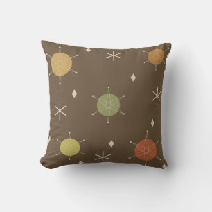 Retro Mid Mod Starburst Sky Multicolored Cushion