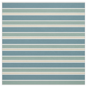 Retro Midcentury Stripes Ocean Green Fabric